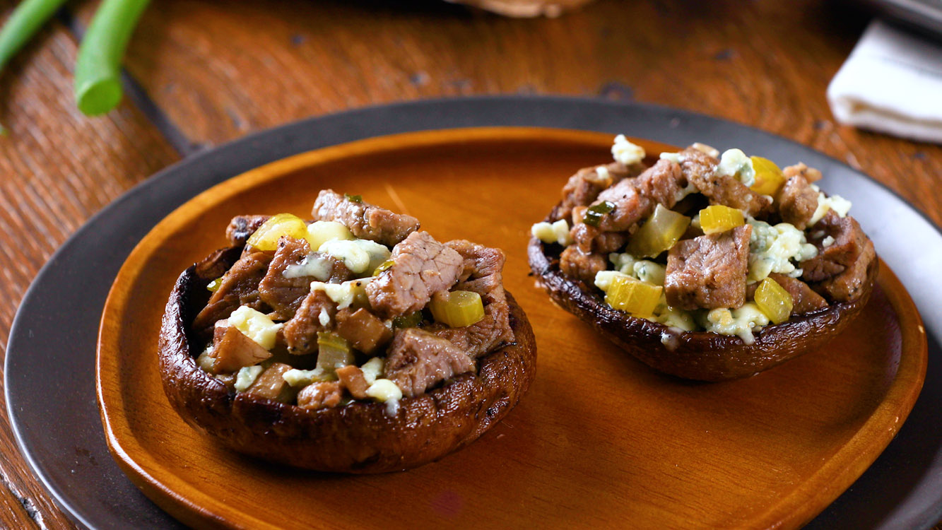 27 BEEF AND GORGONZOLA STUFFED PORTOBELLO MUSHROOMS_1