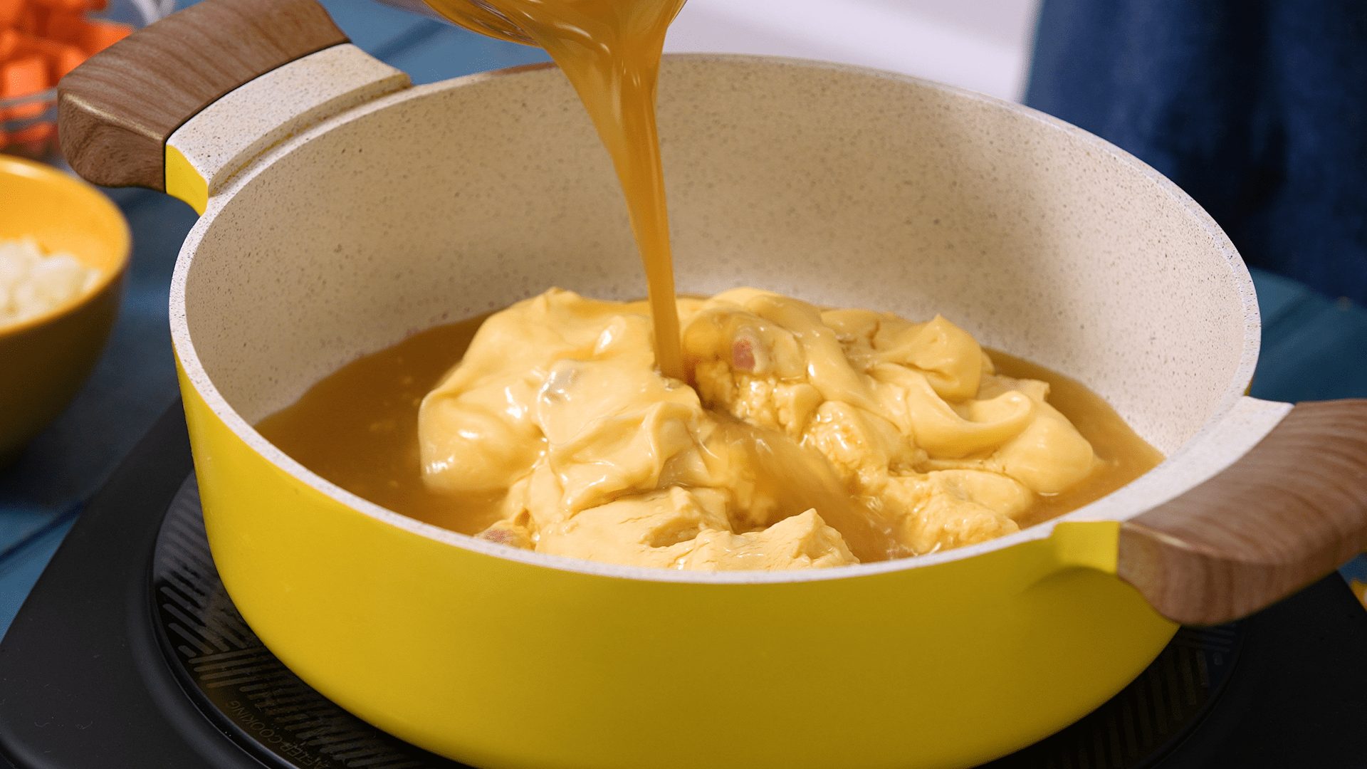 Making Creamy Chicken Potato Chowder