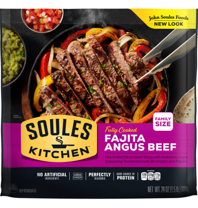 Soules Kitchen Angus Beef Fajitas packaging