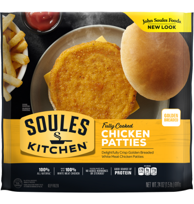 Soules Kitchen Chicken Patties packaging
